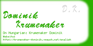 dominik krumenaker business card